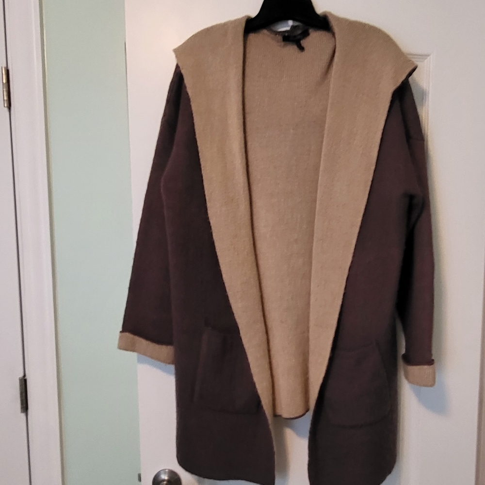 Soft and warm wrap like coat with hood